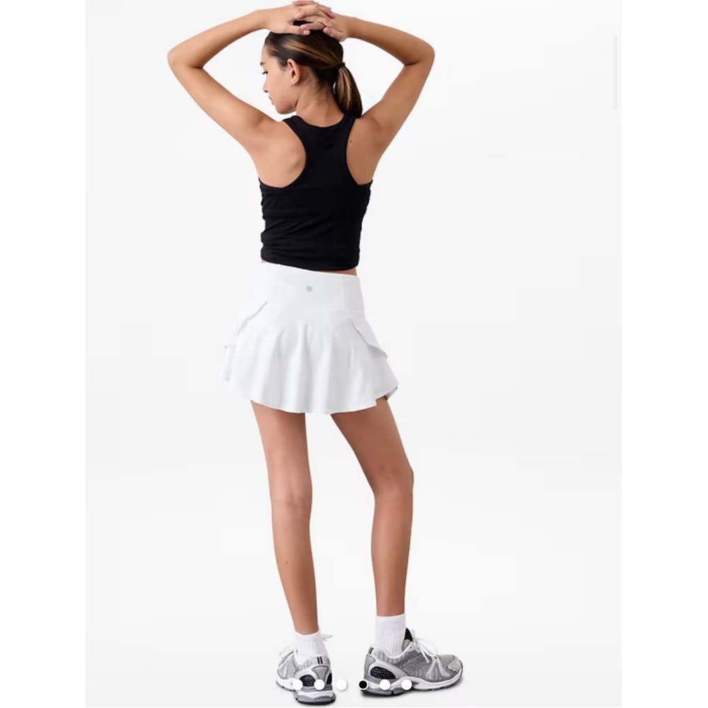 Athleta Girl White Layered Skort Small 7 Tennis Golf Athletic - Picture 2 of 5